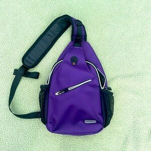 Sling back cross body purple